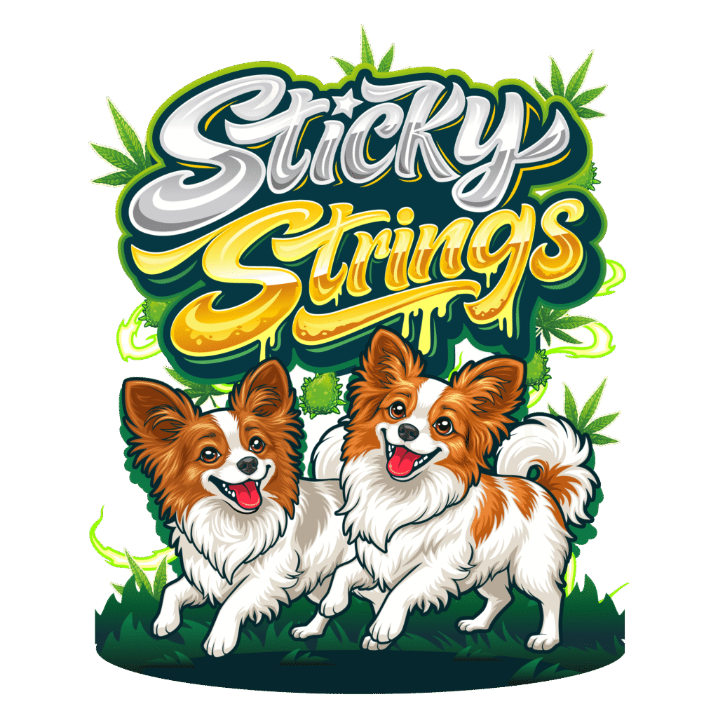 GreenRX DoorDash delivery Sticky Strings cannabis brand artwork