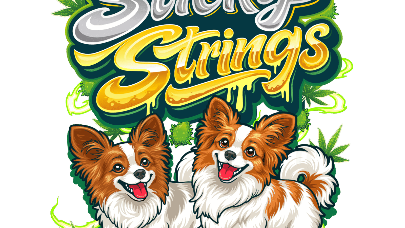 GreenRX Sticky Strings cannabis brand artwork celebrating GreenRX now available for delivery on DoorDash