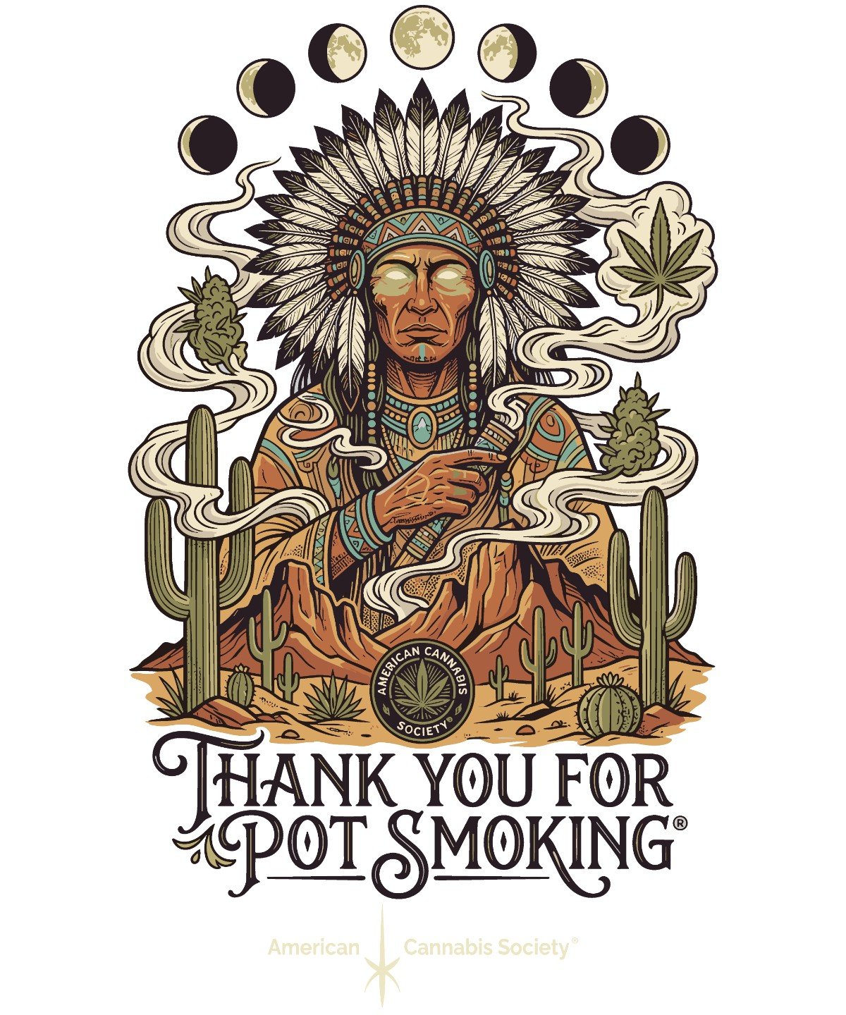 THCA flower artwork - Thank You For Pot Smoking by American Cannabis Society at GreenRX near Reedsburg WI